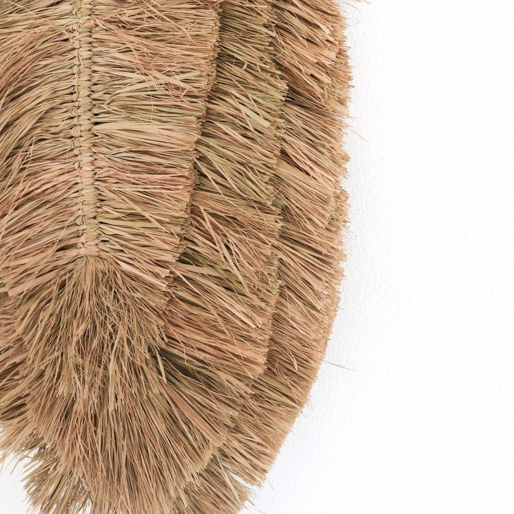 Tropische Wanddecoratie TIPIN – Bladvormig Raffia (50 cm)
