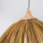Grote lampenkap van zeegras – natuurlijke hanglamp met franjes – Boho hanglamp – handgemaakte tropische hanglamp MAWANA (Ø 53 cm)