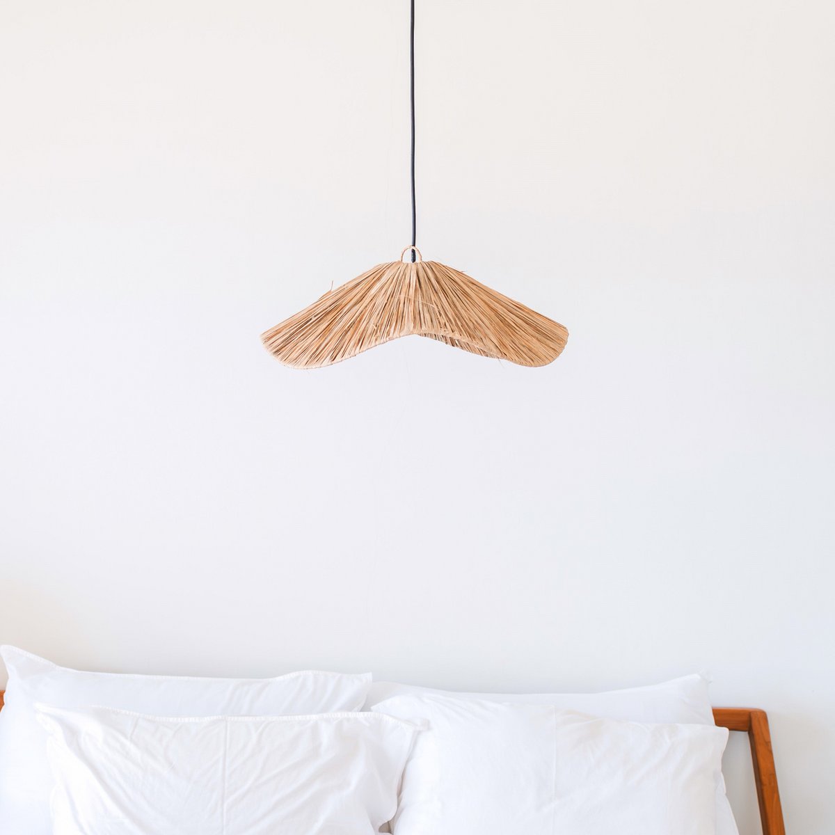 Grote Raffia Hanglamp TAMPAH – Handgemaakte Boho Lampenkap (Ø 53 cm)