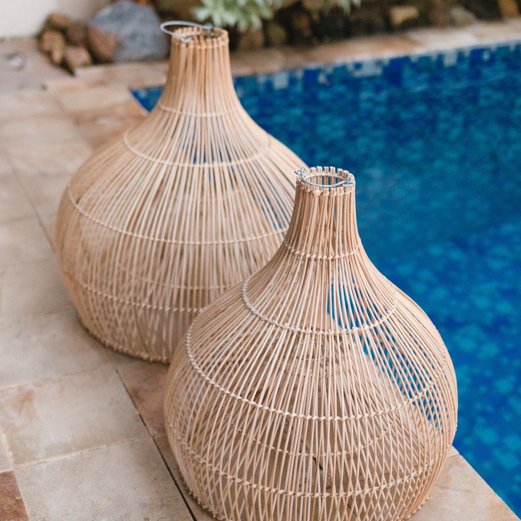 Rotan Hanglamp ALAM – Handgeweven Boho Lampenkap (40/50 cm)