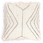 Handgeweven Katoenen Kussenhoes FLORES – Sierkussen (40x40 / 50x50 cm)