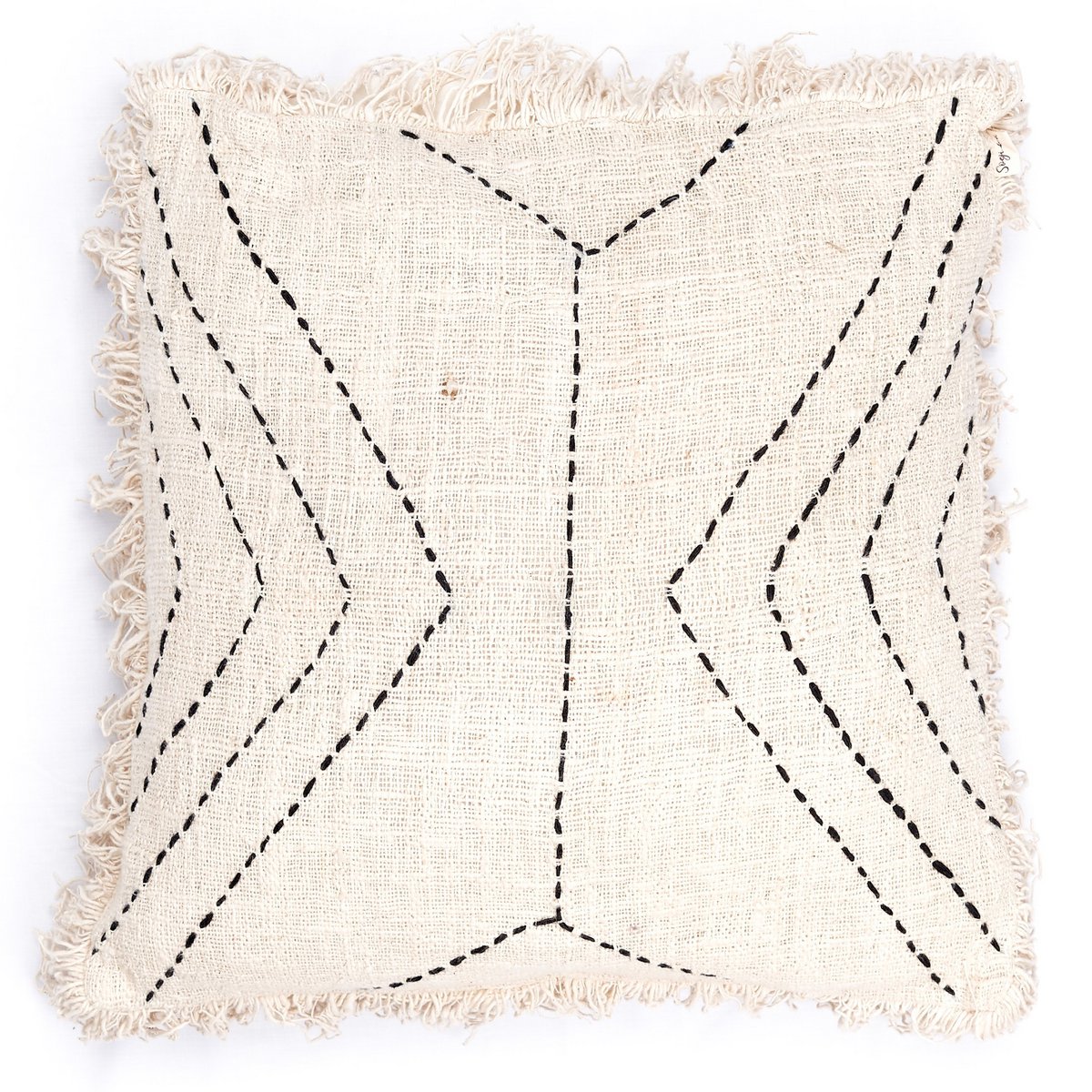 Handgeweven Katoenen Kussenhoes FLORES – Sierkussen (40x40 / 50x50 cm)