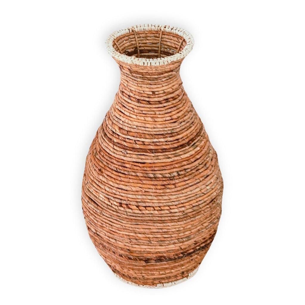 Grote Handgemaakte Vloervaas TUMBAK – Bananenvezel Speer (56 cm)