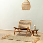 Handgeweven Zeegras Vloerkleed BARA – Boho Tapijt met Kwastjes (120x60 cm)