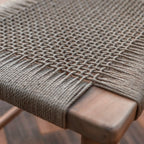 Houten Kruk SUNDA – Trembesihout met Geweven Papier (Groot)