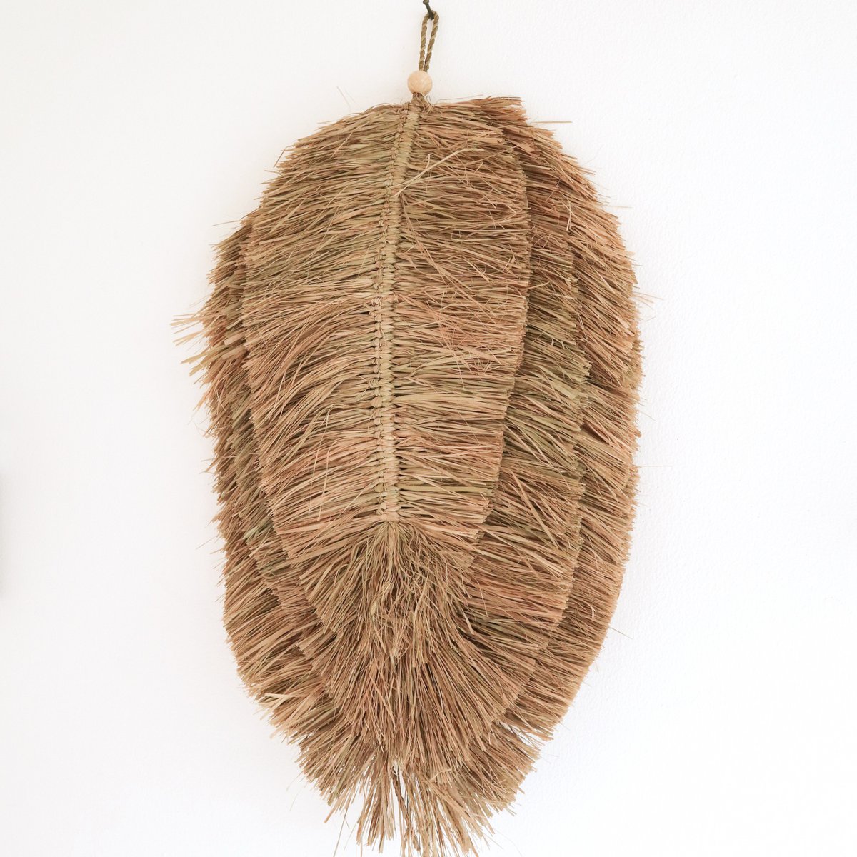 Tropische Wanddecoratie TIPIN – Bladvormig Raffia (50 cm)