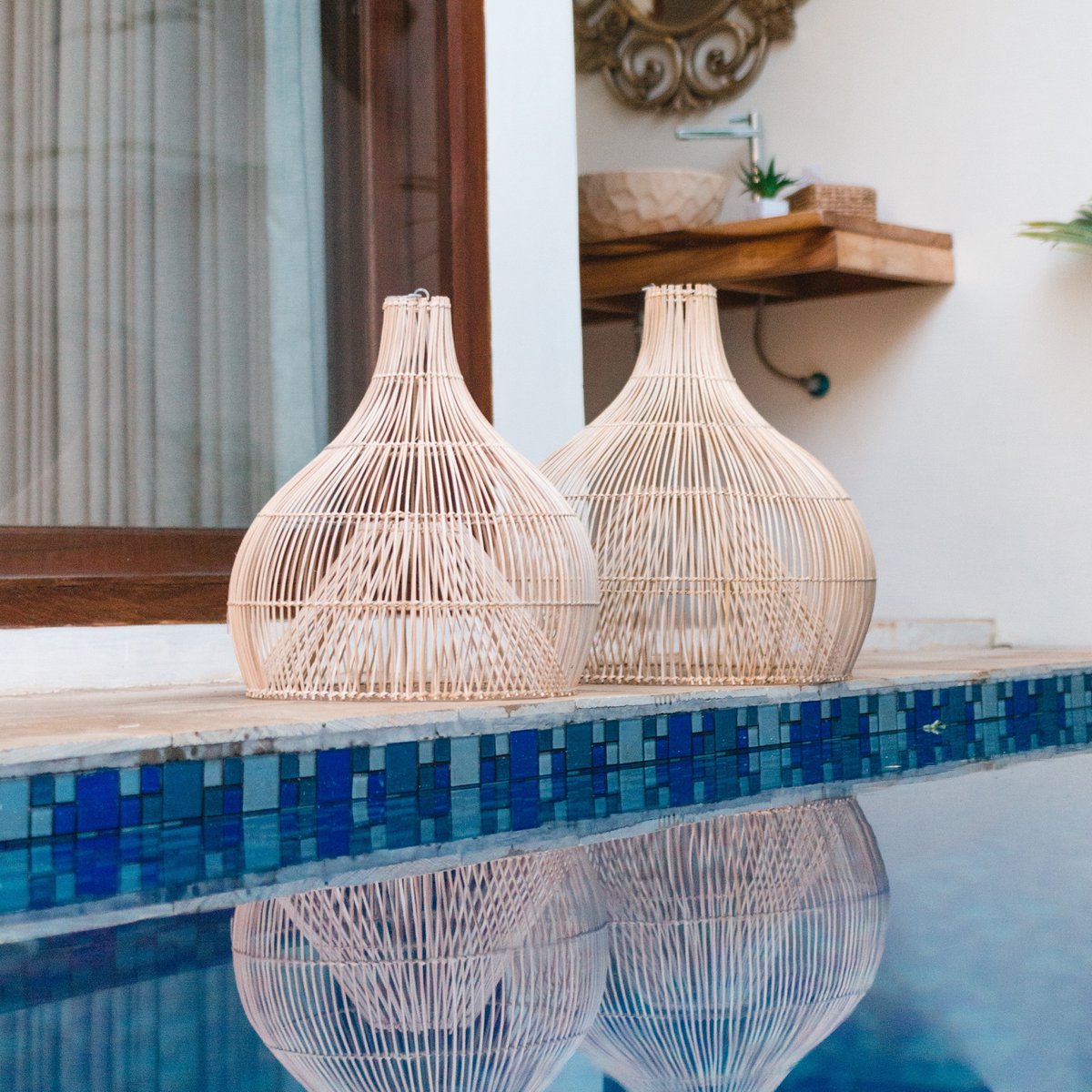 Rotan Hanglamp ALAM – Handgeweven Boho Lampenkap (40/50 cm)